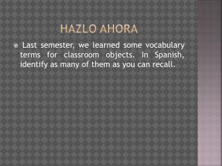 HAZLO AHORA