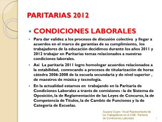 PARITARIAS 2012