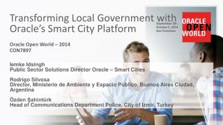 Transforming Local Government with Oracle’s Smart City Platform