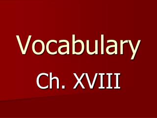 Vocabulary