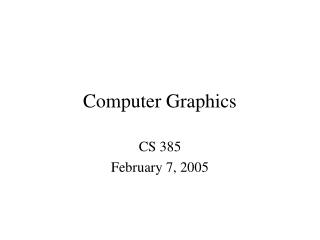 Computer Graphics