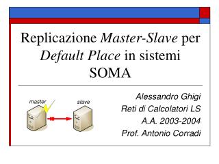 Replicazione Master-Slave per Default Place in sistemi SOMA