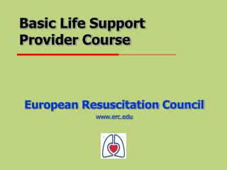 Basic Life Support Provider Course