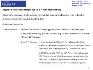 Regionale Wirtschaftsintegration und Welthandelsordnung