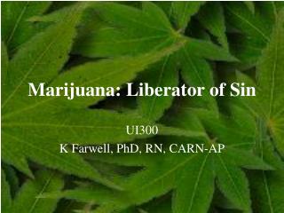 Marijuana: Liberator of Sin