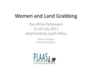 Women and Land Grabbing