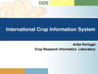 International Crop Information System