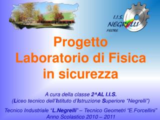 Progetto Laboratorio di Fisica in sicurezza