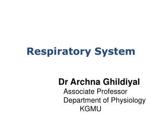 Respiratory System