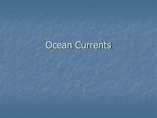 Ocean Currents