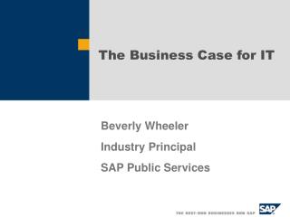 The Business Case for IT