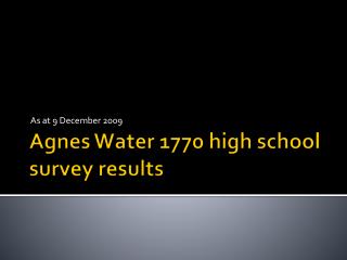 Agnes Water 1770 high school survey results