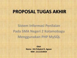 PROPOSAL TUGAS AKHIR