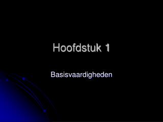 Hoofdstuk 1