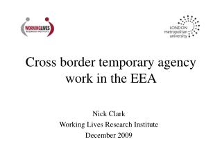 Cross border temporary agency work in the EEA