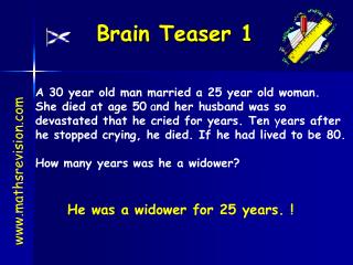 Brain Teaser 1