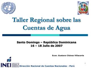 Taller Regional sobre las Cuentas de Agua