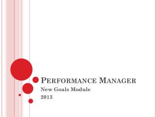 Performance Manager