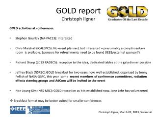 GOLD report Christoph Ilgner