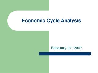 Economic Cycle Analysis