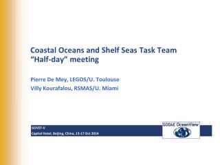 Coastal Oceans and Shelf Seas Task Team “ Half-day” meeting