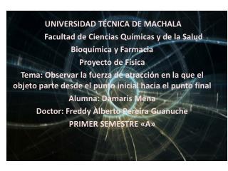 UNIVERSIDAD TÉCNICA DE MACHALA Facultad de Ciencias Químicas y de la Salud