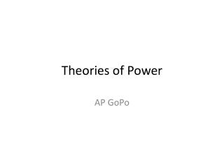 Theories of Power