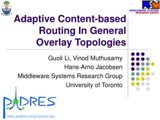 Adaptive Content-based Routing In General Overlay Topologies