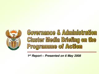 1 st Report – Presented on 6 May 2008