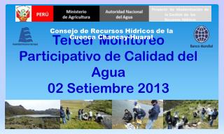 Tercer Monitoreo Participativo de Calidad del Agua 02 Setiembre 2013