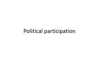 Political participation