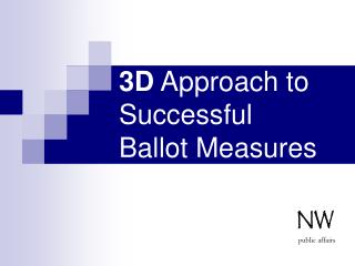 3D Approach to Successful Ballot Measures