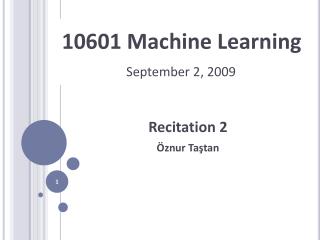 10601 Machine Learning