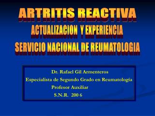 ARTRITIS REACTIVA