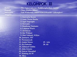 KELOMPOK II