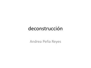 deconstrucción