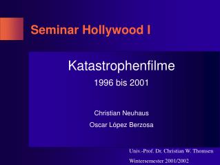 Seminar Hollywood I