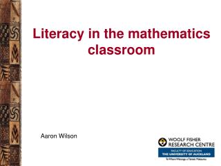 Literacy in the mathematics classroom