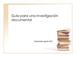 Guía para una investigación documental