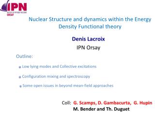 Nuclear Structure and dynamics within the Energy Density Functional theory