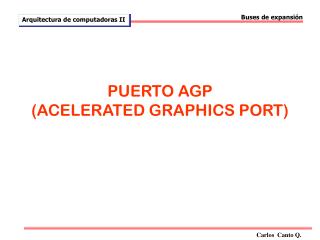 PUERTO AGP (ACELERATED GRAPHICS PORT)