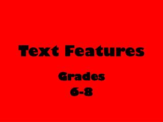 Text Features