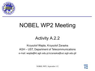 NOBEL WP2 Meeting Activity A.2.2