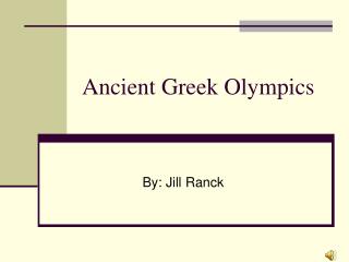 Ancient Greek Olympics