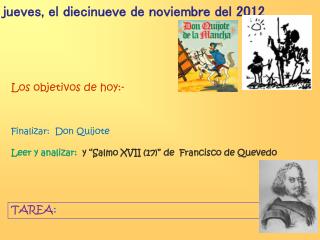 jueves, el diecinueve de noviembre del 2012