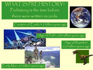 WHAT IS PREHISTORY? Prehistory is the time before there were written records.