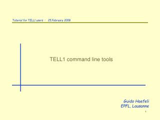 TELL1 command line tools