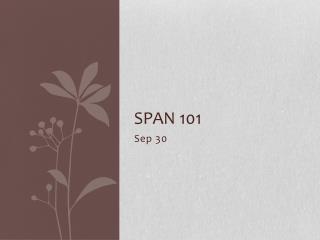 Span 101