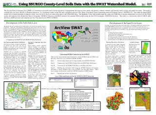Using SSURGO County-Level Soils Data with the SWAT Watershed Model.