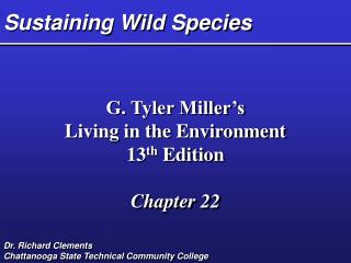 Sustaining Wild Species